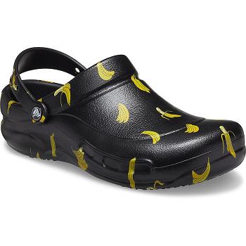 Crocs Bistro Graphic Clog Cierne / Zlte - Damske Dreváky